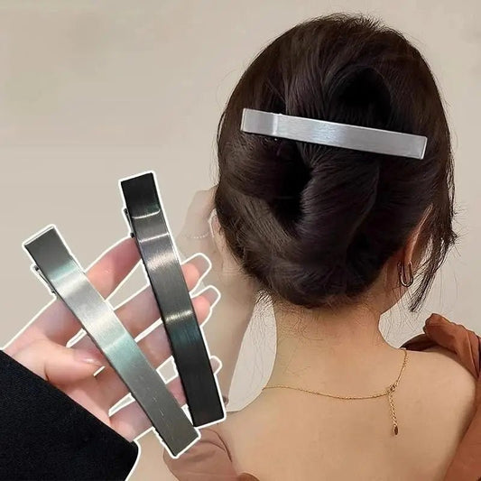 1/5Pcs Bangs Duckbill Clip Korean Women Elegant Hair Clips Barrettes For Girls Metal Hair Claws Hairpin Ponytail Accessories - Daebak
