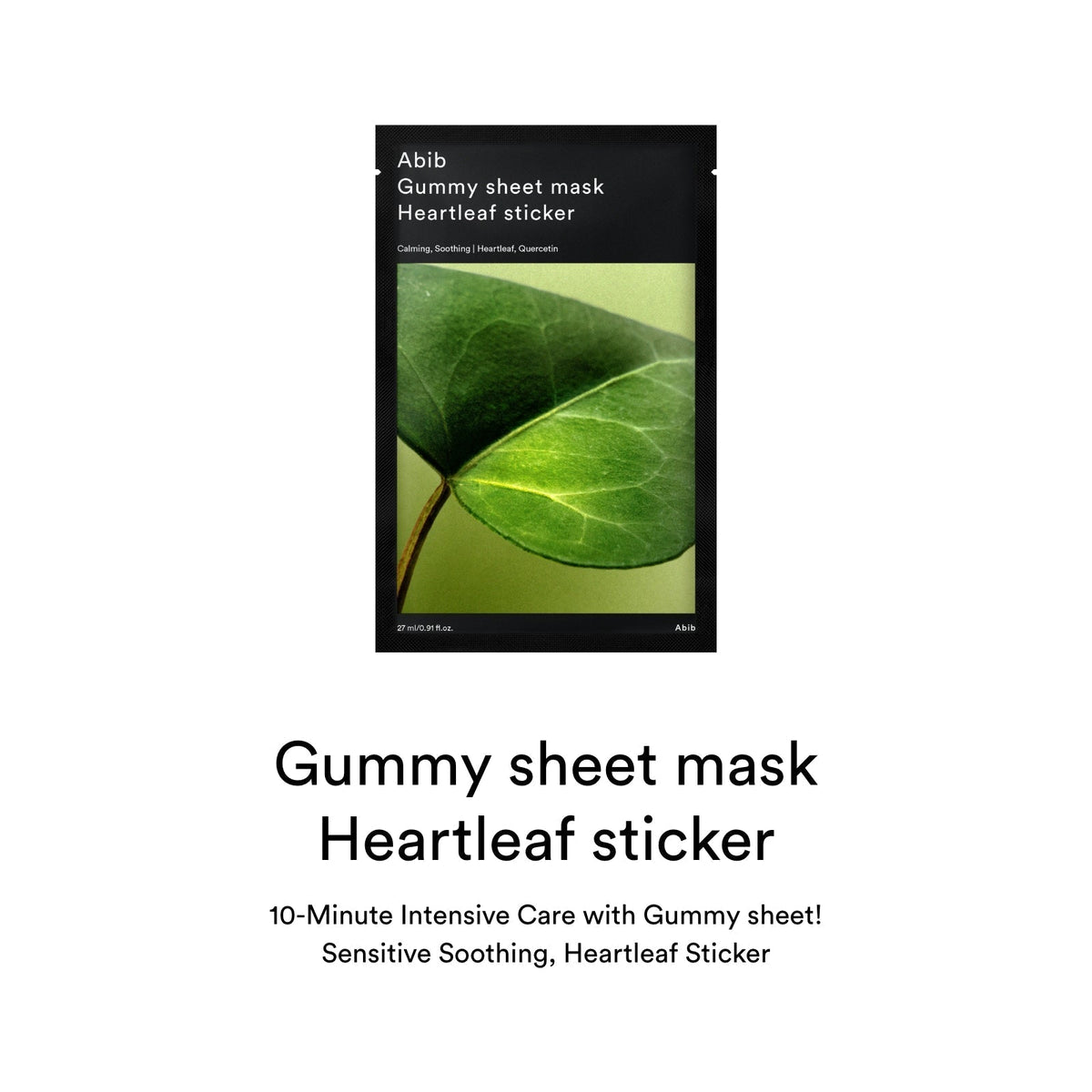 Abib Gummy Sheet Mask Heartleaf Sticker 27ml X 10ea - Daebak