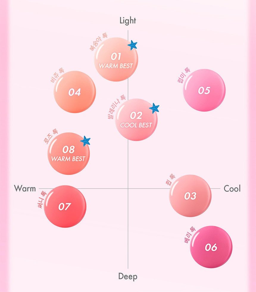 AMUSE Cheek Tok Tok 5.5ml (7 Colors) - Daebak