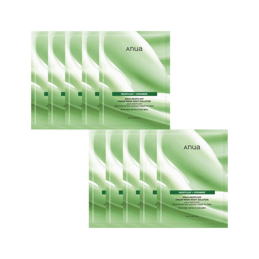 Anua Heartleaf Cream Mask Night Solution 25ml X 10ea - Daebak