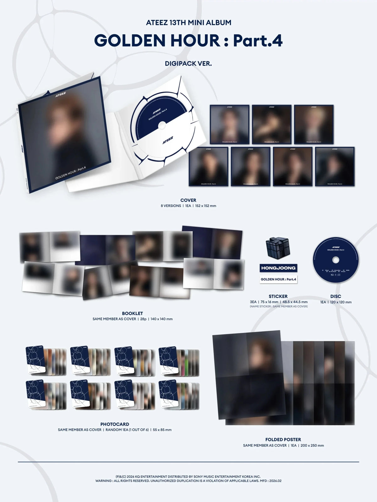 Ateez Golden Hour Part 4 Digipack Version - Daebak