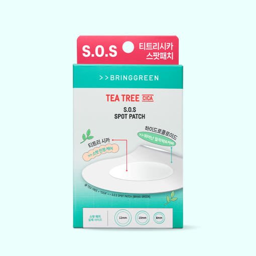BRINGGREEN Tea Tree Cica SOS Spot Patch 100pcs(75+25) - Daebak