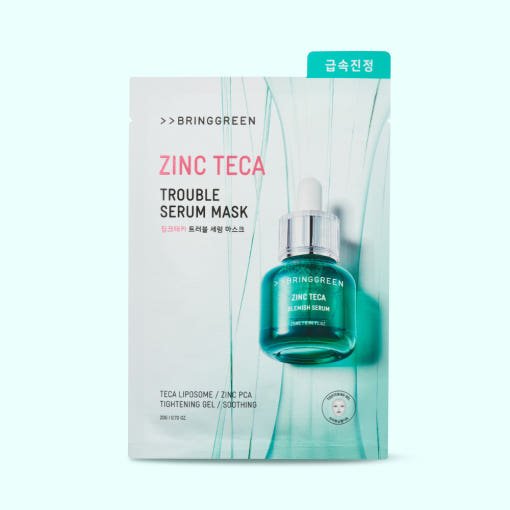BRINGGREEN Zinc Teca Trouble Serum Mask 20g X 5ea - Daebak