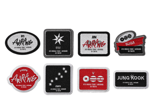BTS - ARIRANG World Tour Exclusive Merch (Wappen Sticker / Image Picket / Las Vegas Pin Badge) - Daebak