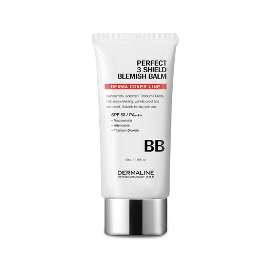DERMALINE Perfect 3 Shield Blemish Balm SPF50+ PA+++ 50ml - Daebak