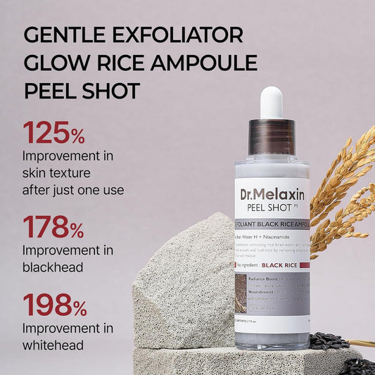 Dr. Melaxin Peel Shot Exfoliant Black Rice Ampoule - Daebak