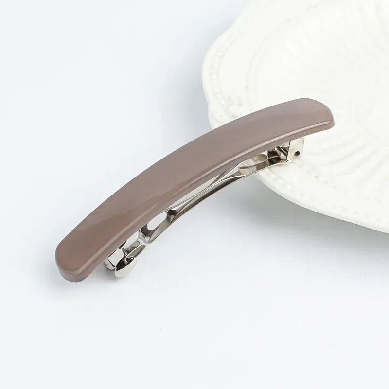 Frosted Back of The Head Hair Clips Headdress Female Lady Simple Large Hair Clip Spring Clip Hair Styling Hairpin Korean Fashion - Daebak