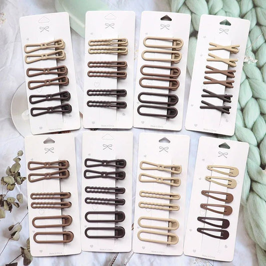 Hair Clip Accessories for Women Pinzas Para El Cabello Pince Cheveux for Girls Pelo Korean Cute Brown Side Femme Pins - Daebak