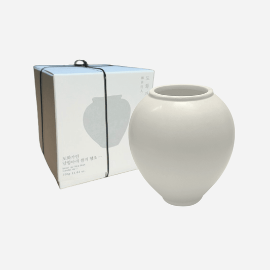 House of Dohwa Moon Jar Rice Bran Candle 320g 1ea - Daebak