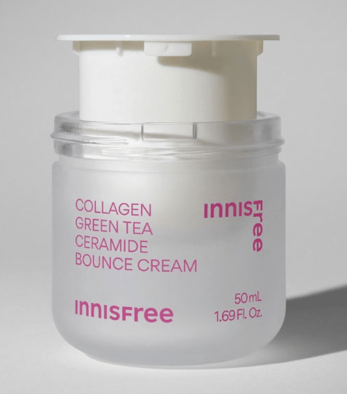 innisfree Collagen Green Tea Ceramide Bounce Cream 50ml (Refill) - Daebak