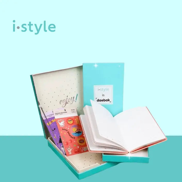 i.style is daebak collab box showcasing curated weekly, monthly, and yearly planners and planner accessories.