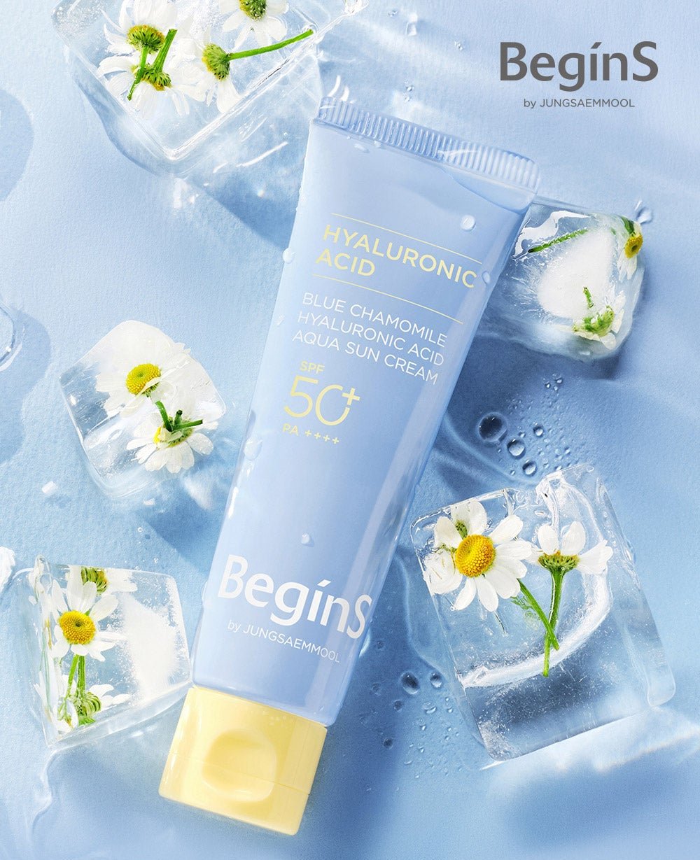 JUNGSAEMMOOL Blue Chamomile Hyaluronic Acid Aqua Sun Cream SPF 50+ PA++++ 50ml - Daebak