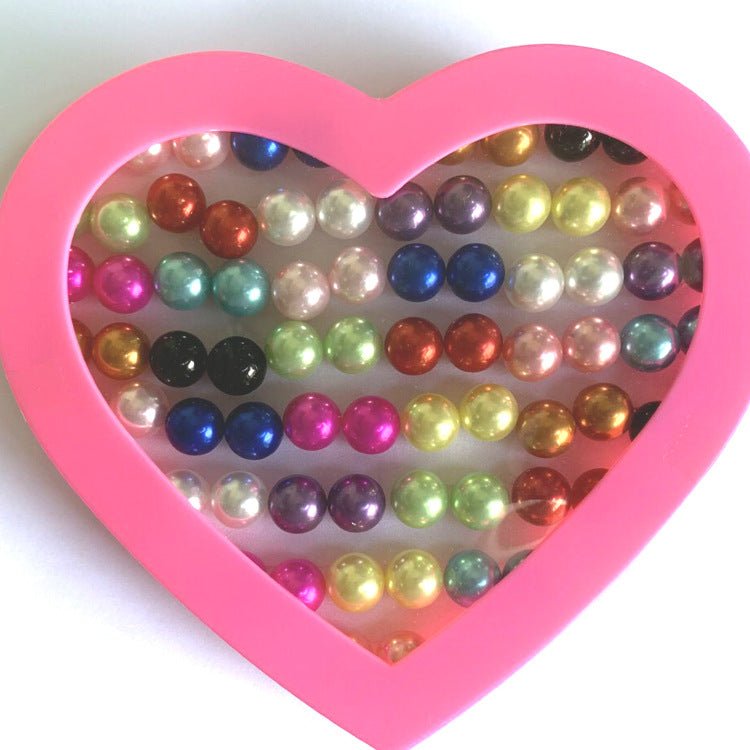Korean Fashion Natural Imitation Pearl Ear Pairs Of Peach Hearts Stud Earrings - Daebak
