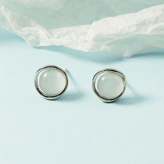 Korean Style Sense Of Design Niche Stud Earrings - Daebak