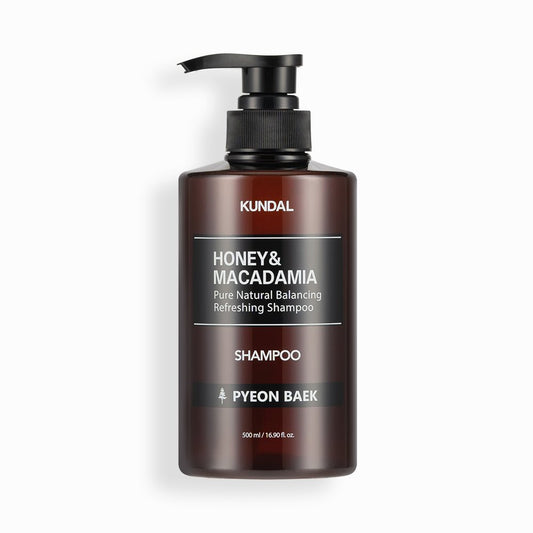 KUNDAL HONEY&MACADAMIA Pure Natural Balancing Refreshing Shampoo 500ml #PYEON BAEK - Daebak