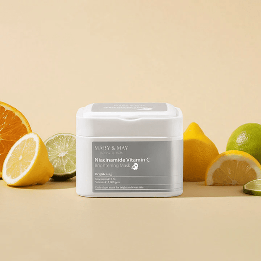 MARY & MAY - Niacinamide Vitamin C Brightening Mask 30pcs - Daebak