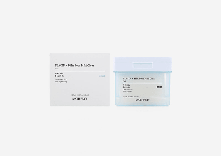 MEDITHERAPY NIACIN X BHA Pore Mild Clear Pad 180ml/60ea - Daebak