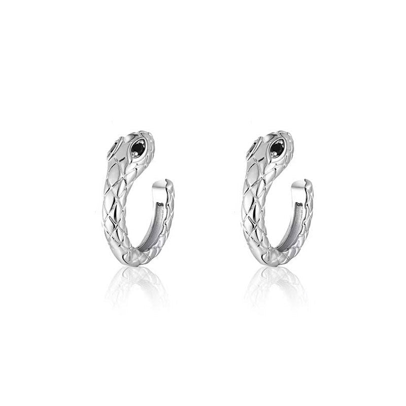 Men's Snake-shaped Single Korean Style Pseudo Pu Ear Clip - Daebak