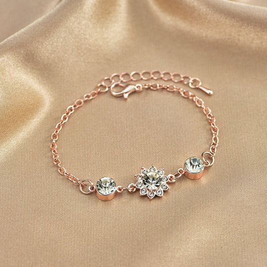 Popular Sunflower Three-piece Ear Korean Style Jewelry Set - Daebak