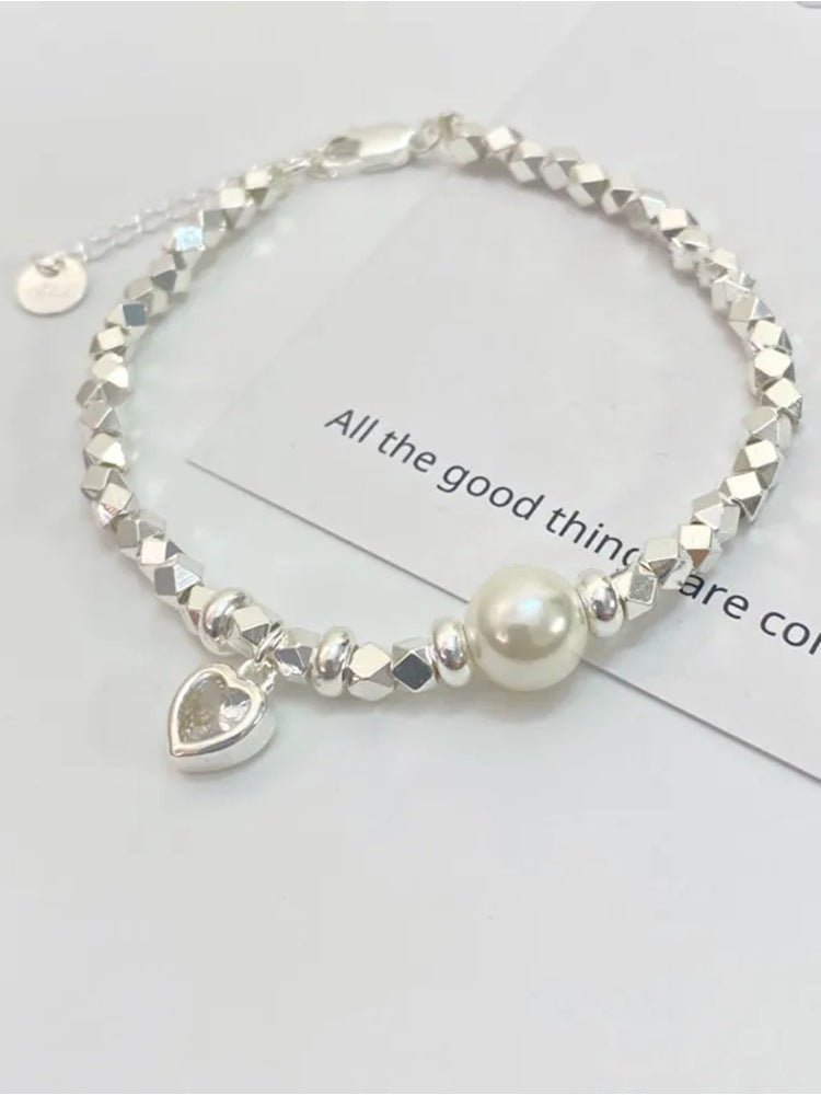 Small Pieces Of Sier Pearl Female Korean Style Niche Simple Bracelets - Daebak