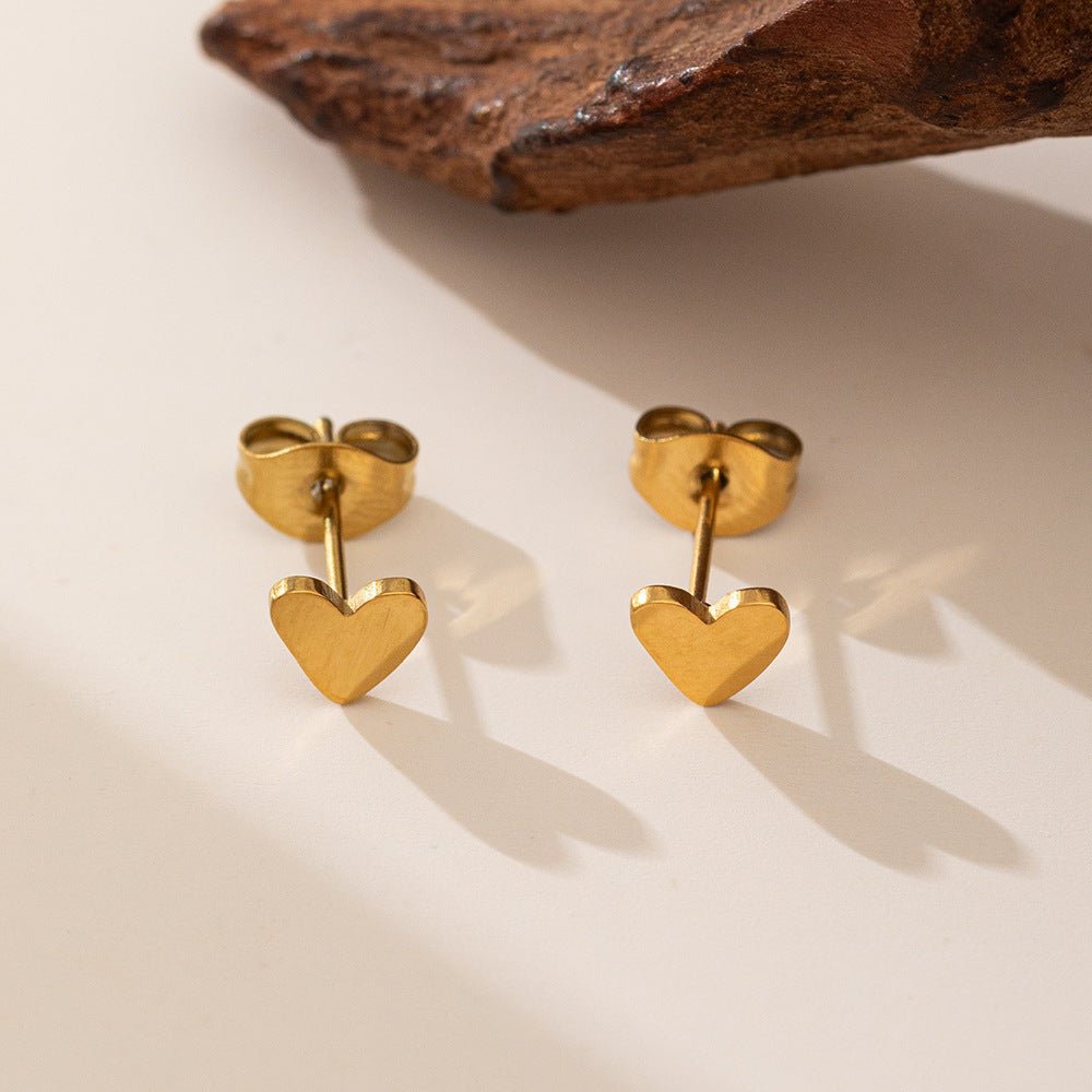 Titanium Steel Bead Korean Minimalist Fashion With Heart Summer Necklaces - Daebak