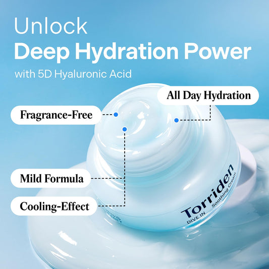 Torriden Dive In Low Molecular Hyaluronic Acid Soothing Cream - Daebak