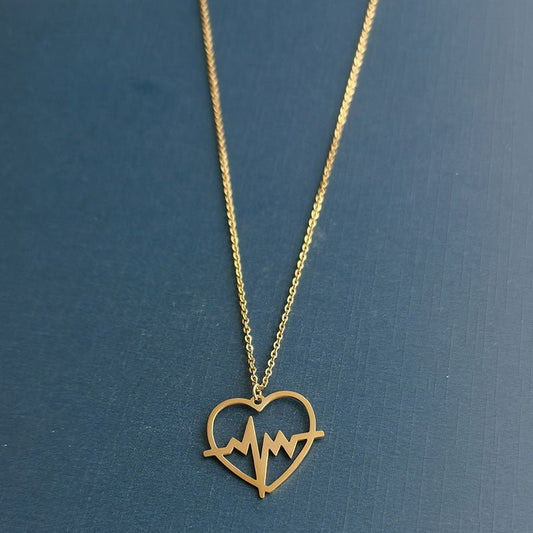 Women's Heart-shaped Ecg Clavicle Chain Korean Fashion Pendant - Daebak