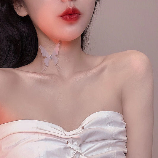 Women's Korean Elegant Butterfly Clavicle Chain Niche Necklaces - Daebak