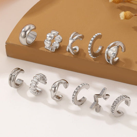 Women's & Men's Korean Style Minority Simple Unique Design Cold Cool Ear Clip - Daebak