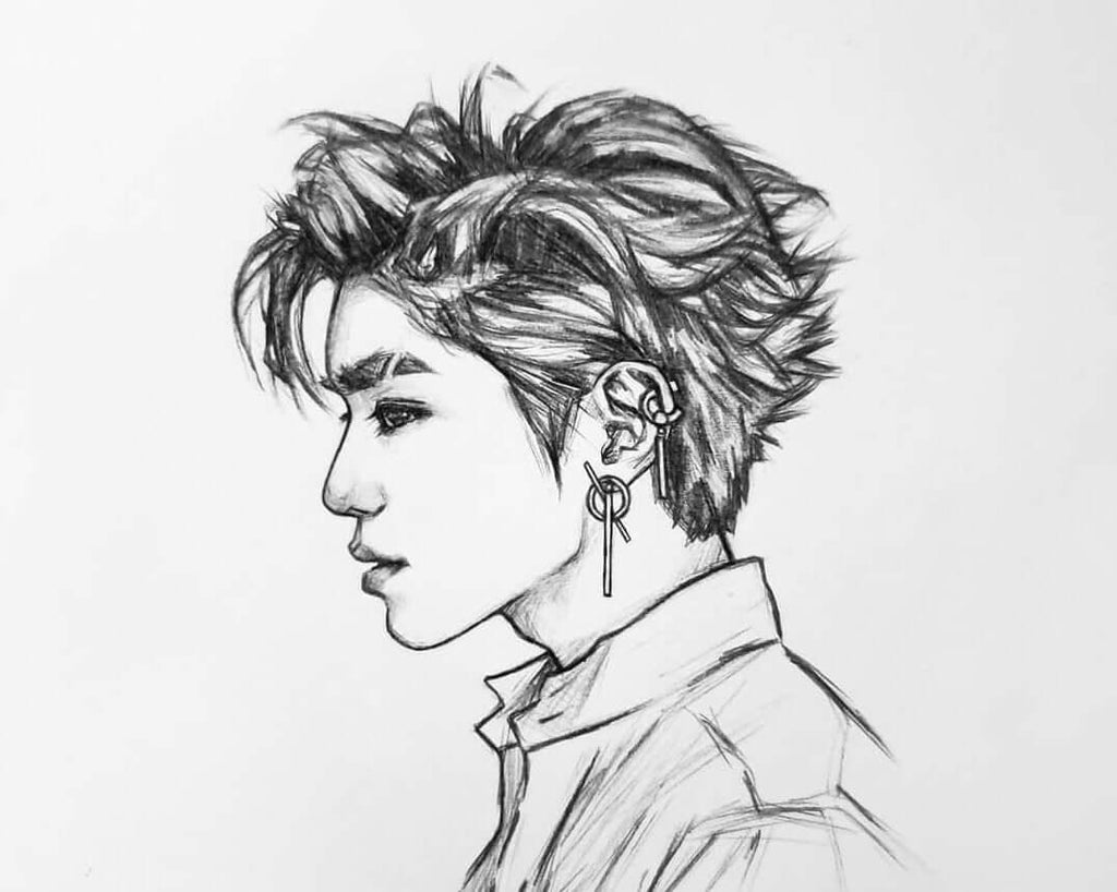 Bts jimin pencil sketch | Pencil sketches easy, Pencil drawings for  beginners, Simple face drawing