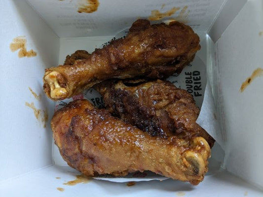 Bonchon Korean BBQ Sauce fried chicken double fried hand brushed glaze