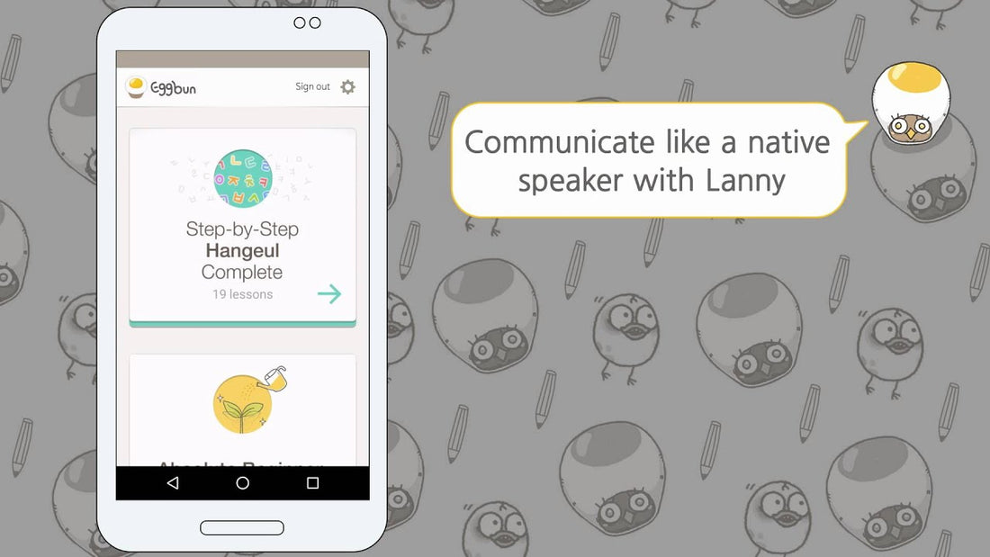 Chat to Learn Korean with Eggbun app - Korean language learning