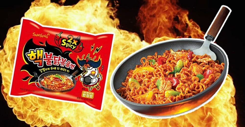 Samyang Spicy Hot Chicken Flavor Korean Ramen  Fire Noodle Challenge