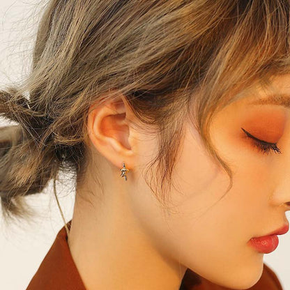 Knotted For Female Simple Korean Style Stud Earrings