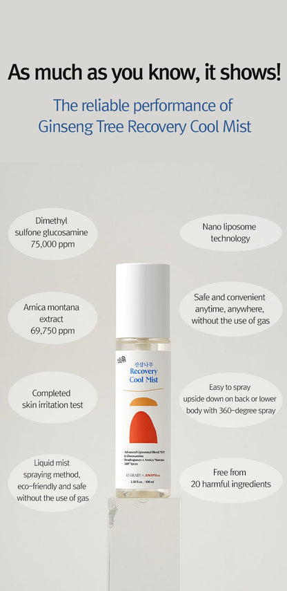 12GRABS Recovery Sports Cool Mist 100ml - Daebak