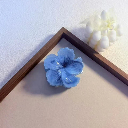 1/6pcs Rendering Colorful Flower Hair Clip for Woman Elegant Korean Style Shark Clip Fashion Girl's Ponytail Clip Hair Clamp - Daebak