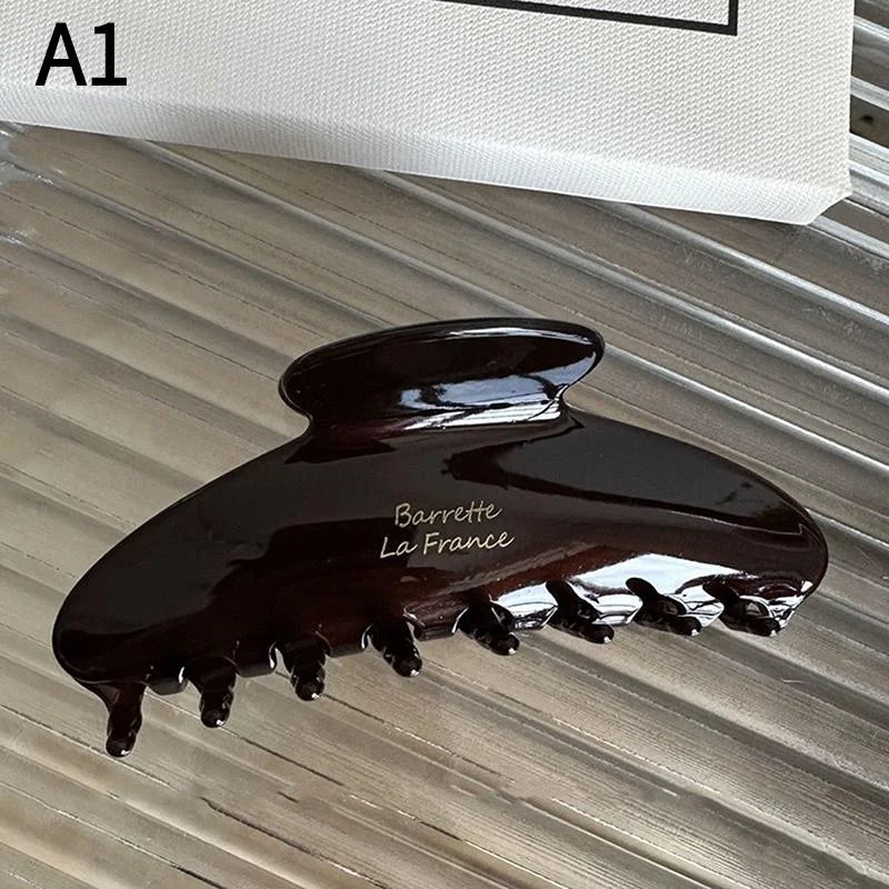 1Pc Large Crab Hair Clips Shark Clip Retro Korean Acetate Hair Claw Simple Hairpin Fashion Hair Accessories For Woman Girls. - Daebak