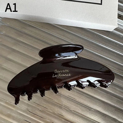 1Pc Large Crab Hair Clips Shark Clip Retro Korean Acetate Hair Claw Simple Hairpin Fashion Hair Accessories For Woman Girls. - Daebak