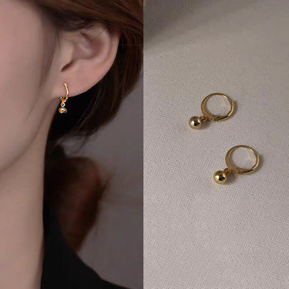 Ins Trendy Small Heart Gold Plated Earrings Minimalist Niche Ladies Ear Studs