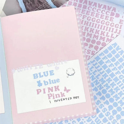 3pcs/set Korean Letter Scrapbook Sticker Set | DIY Decor for Kpop Photocard and Journaling - Daebak