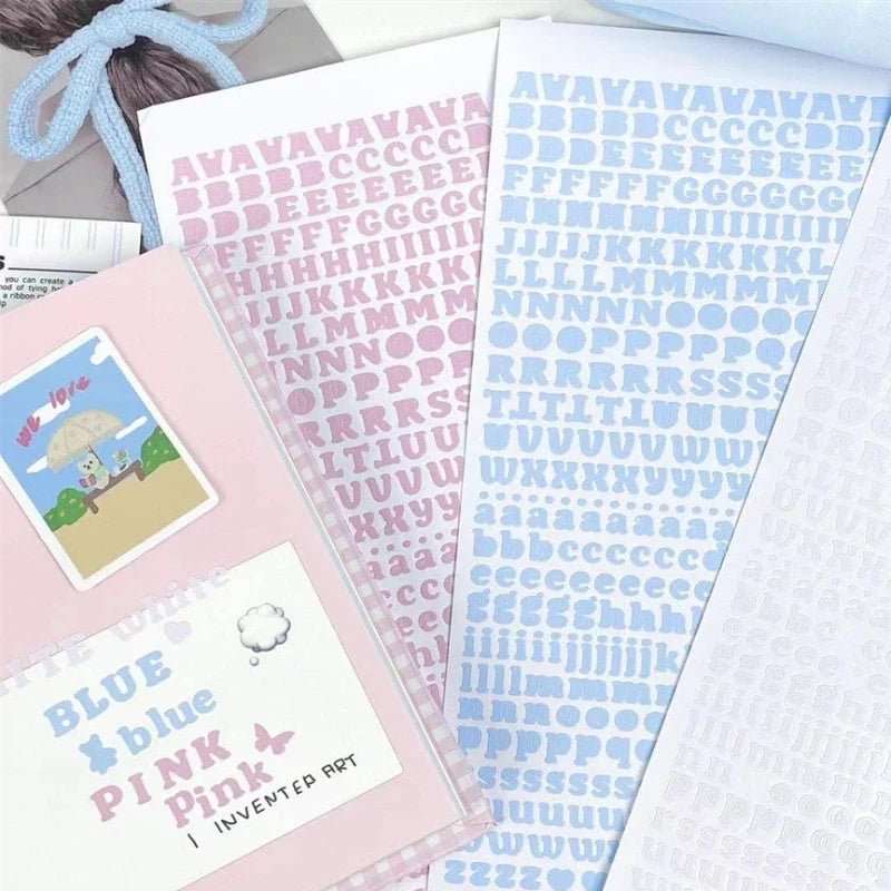 3pcs/set Korean Letter Scrapbook Sticker Set | DIY Decor for Kpop Photocard and Journaling - Daebak