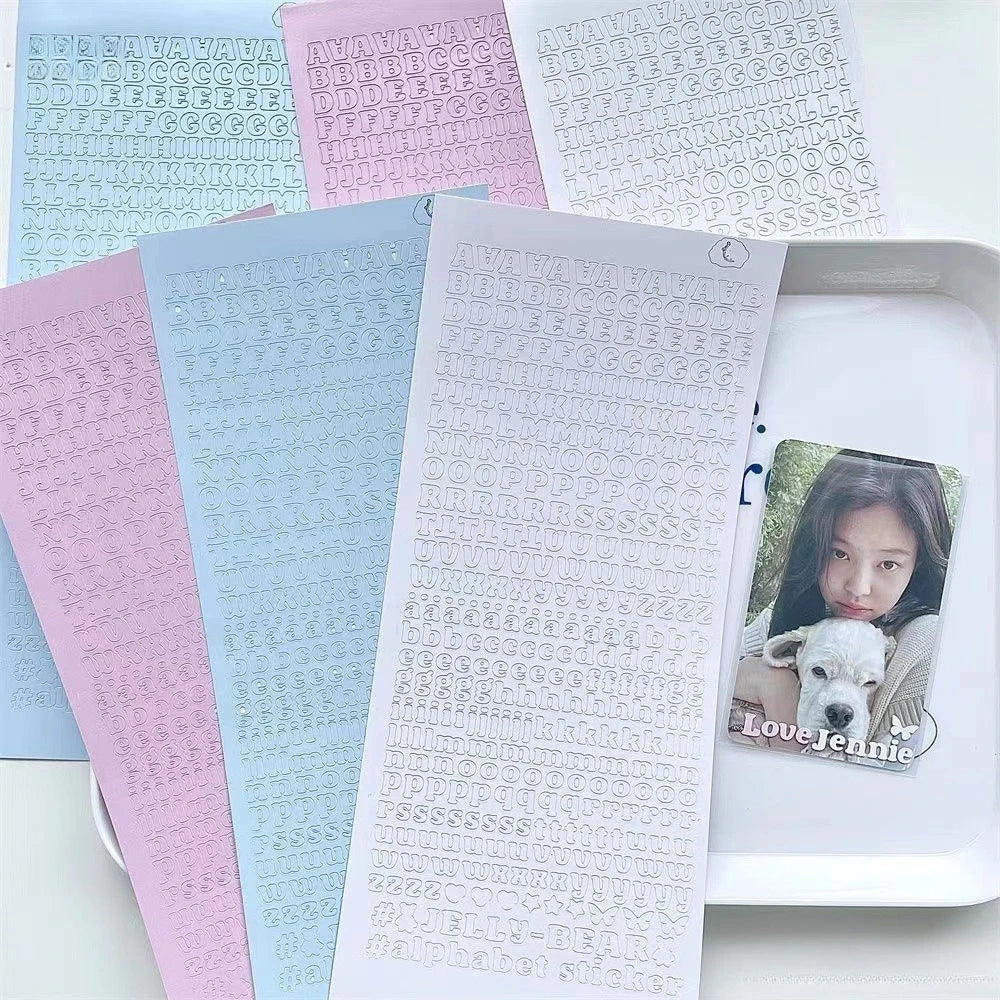 3pcs/set Korean Letter Scrapbook Sticker Set | DIY Decor for Kpop Photocard and Journaling - Daebak
