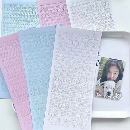 3pcs/set Korean Letter Scrapbook Sticker Set | DIY Decor for Kpop Photocard and Journaling - Daebak
