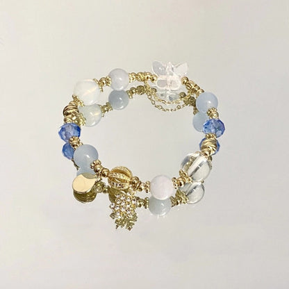New Snowflake Starry Sky Bracelet For Women, Exquisite New High-End Sweet Simple Christmas Gift Versatile Bracelet Trend