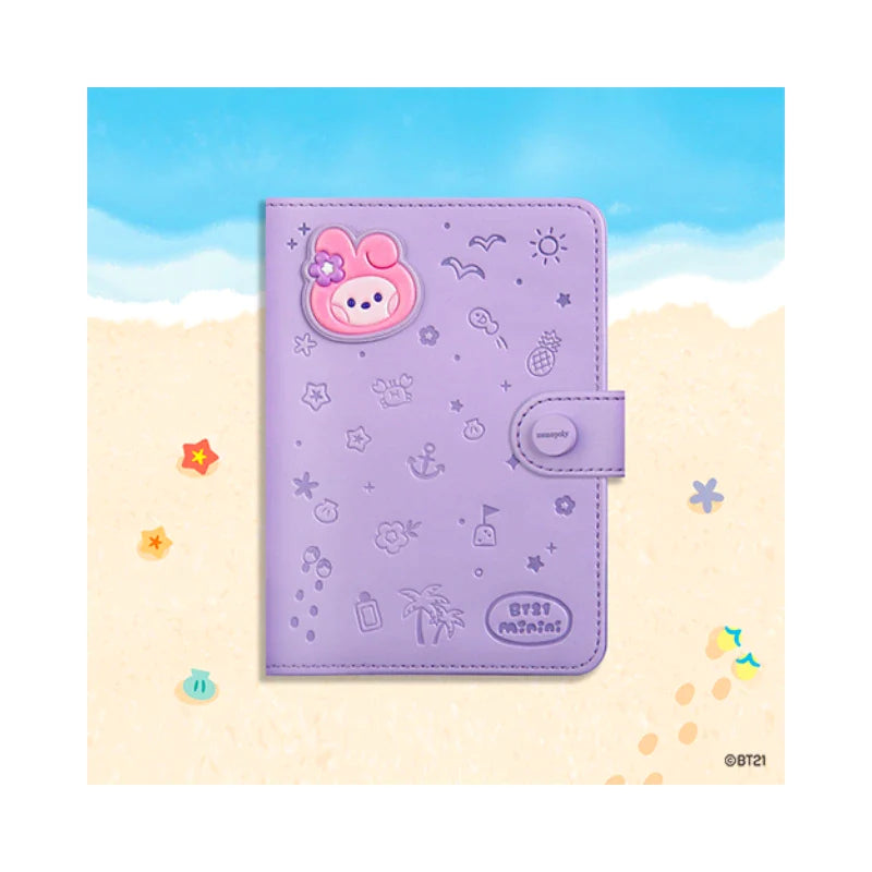 BT21 [minini] Leather Patch Passport Cover (Vacation) - COOKY