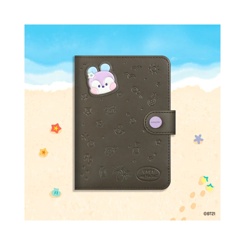 BT21 [minini] Leather Patch Passport Cover (Vacation) - MANG