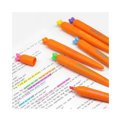 Carrot Friends Slim Highlighter Pen (6-Color Set)