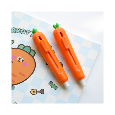 Carrot Slide Eraser (2pcs)