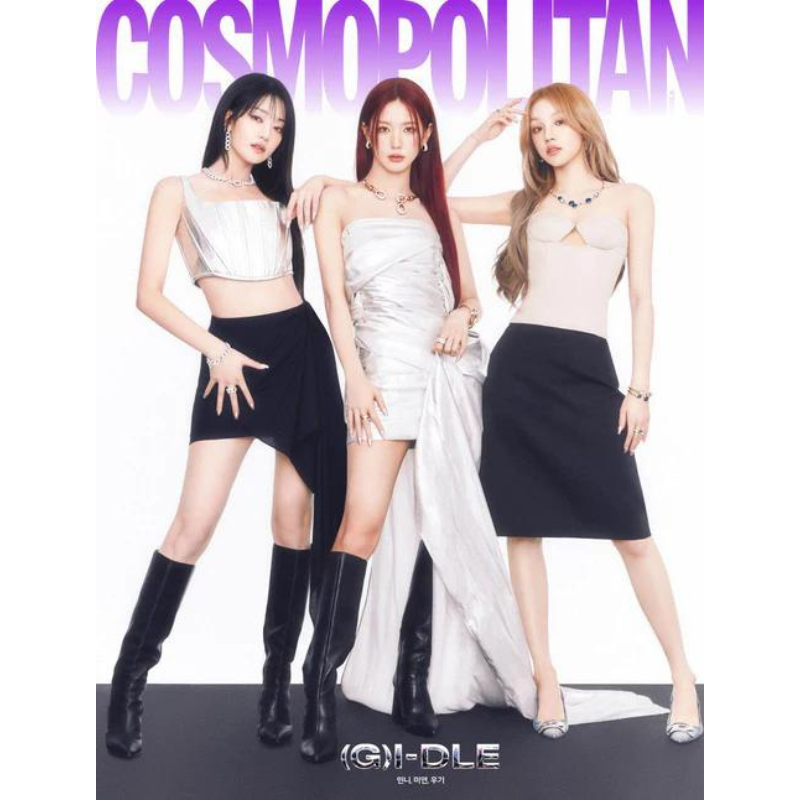 Cosmopolitan March 2024 Issue (Cover: (G)-IDLE Miyeon, Minnie, Yuqi) - A
