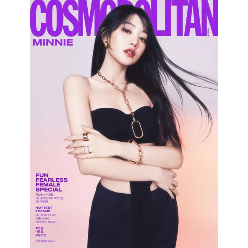 Cosmopolitan March 2024 Issue (Cover: (G)-IDLE Miyeon, Minnie, Yuqi) - C